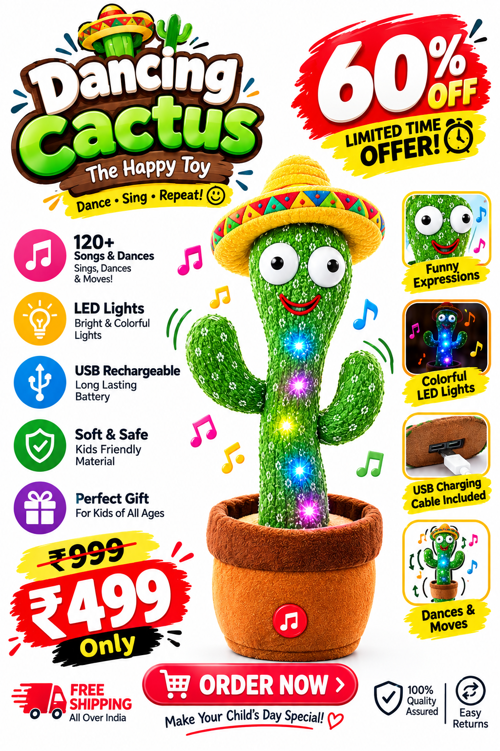 Dancing Cactus Toy